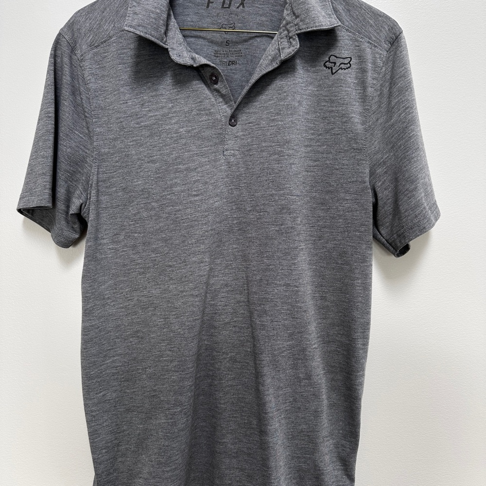 Fox Men's Gray Heather Polo with Subtle Logo
